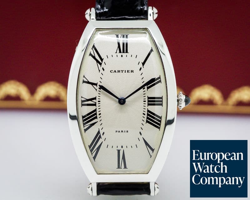 Image of Cartier Platinum Tonneau Cintree Manual Wind 1990s RARE