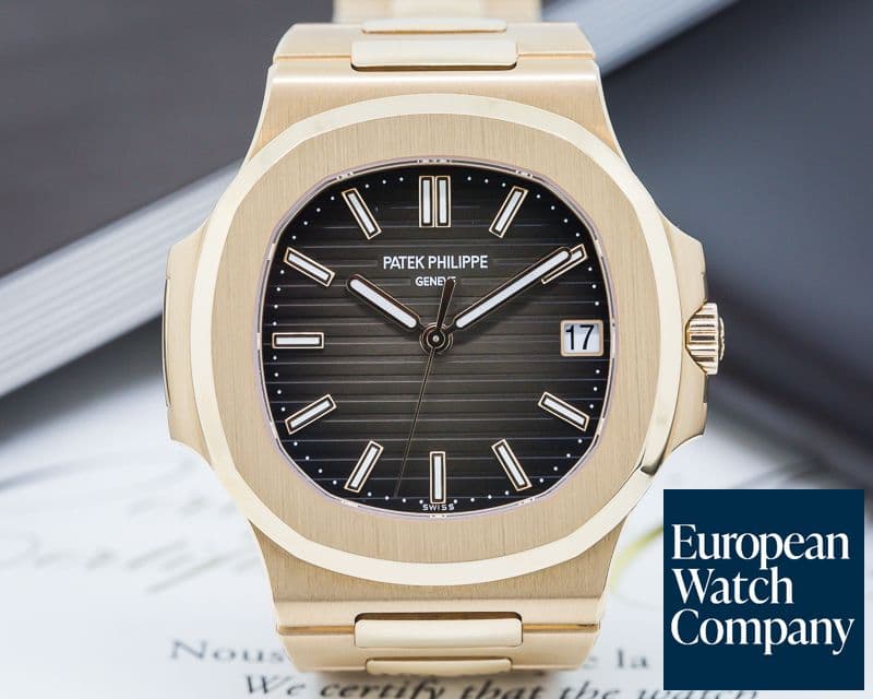 Image of Patek Philippe Jumbo Nautilus 18K Rose Gold Brown Dial 