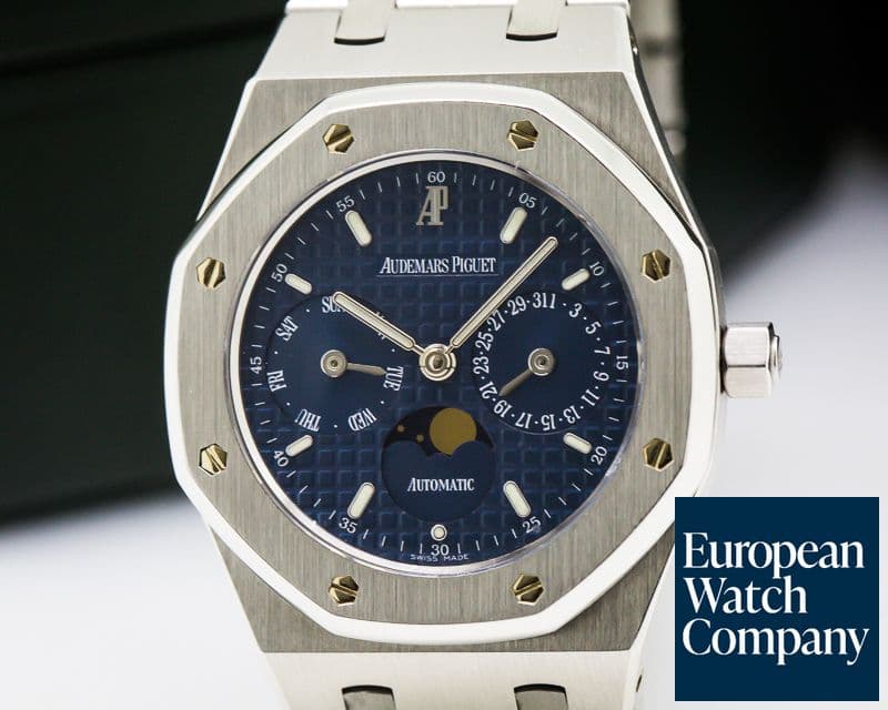 Image of Audemars Piguet Royal Oak Day Date Moon SS Blue Dial