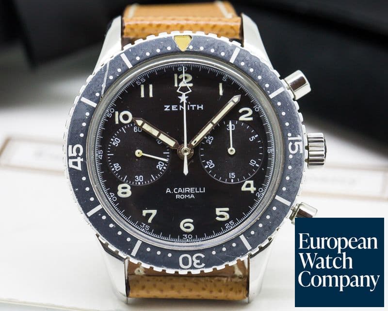 Image of Zenith Vintage A. Cairelli Italian Air Force (A.M.I) Chronograph SS