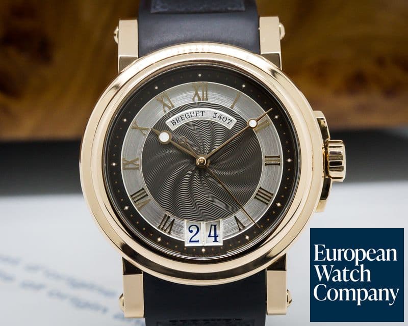 Image of Breguet Marine Automatic Big Date 18K Rose Gold / Rubber