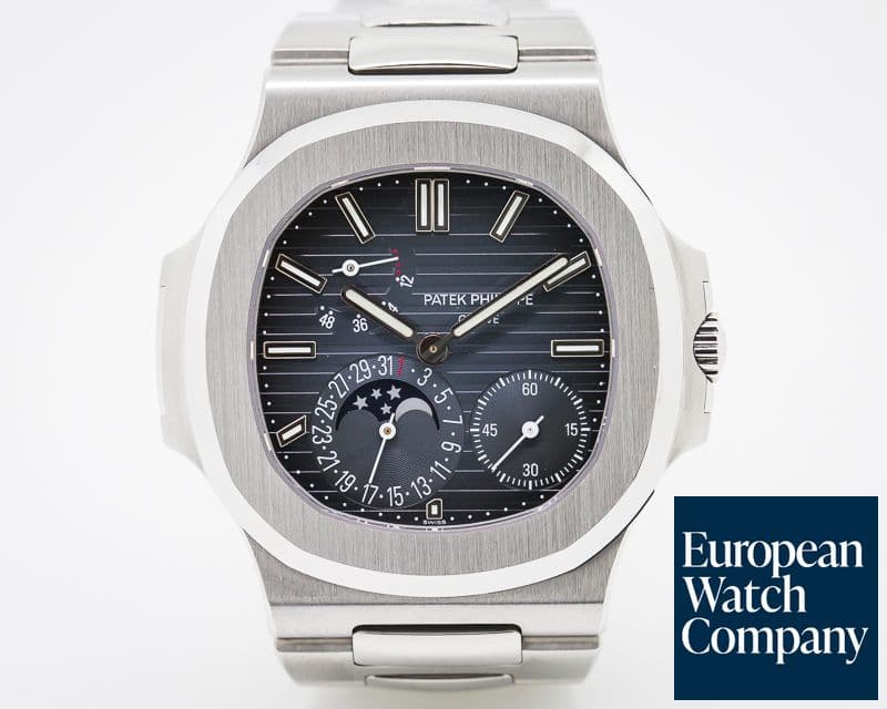 Image of Patek Philippe Jumbo Nautilus Moonphase Power Reserve SS