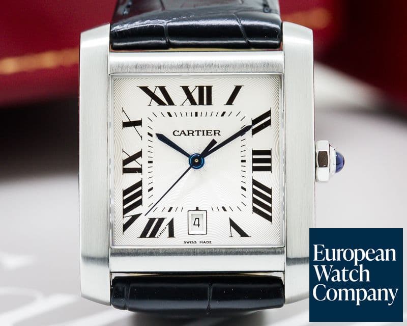 Image of Cartier Tank Francaise Large Automatic Alligator Strap / SS 
