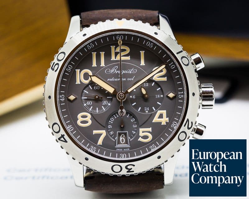 Image of Breguet Type XXI Flyback SS Grey Dial UNWORN