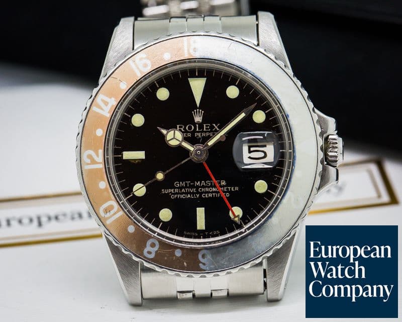 Image of Rolex Vintage GMT Master Gilt Gloss Faded Bezel 