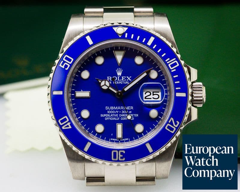 Image of Rolex Submariner 18K White Gold Blue Dial