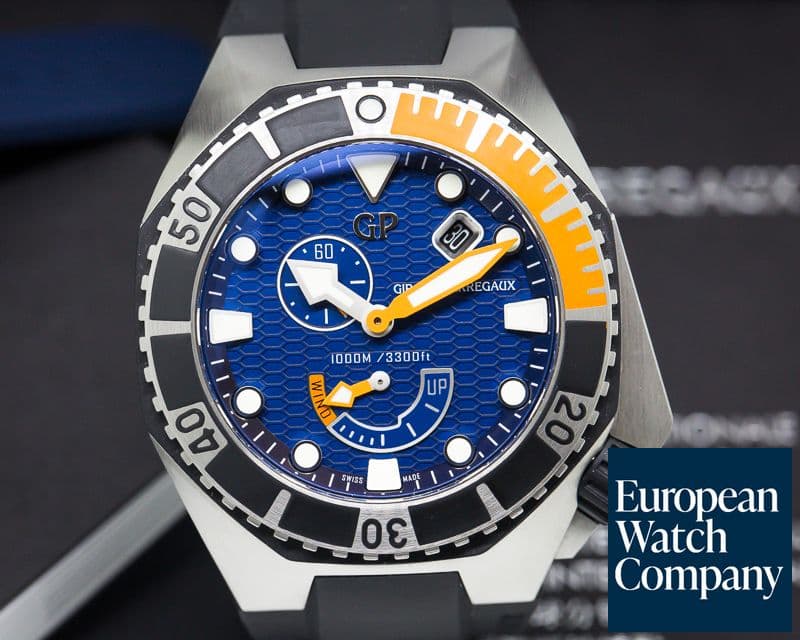 Image of Girard Perregaux Sea Hawk Blue Dial SS / Rubber