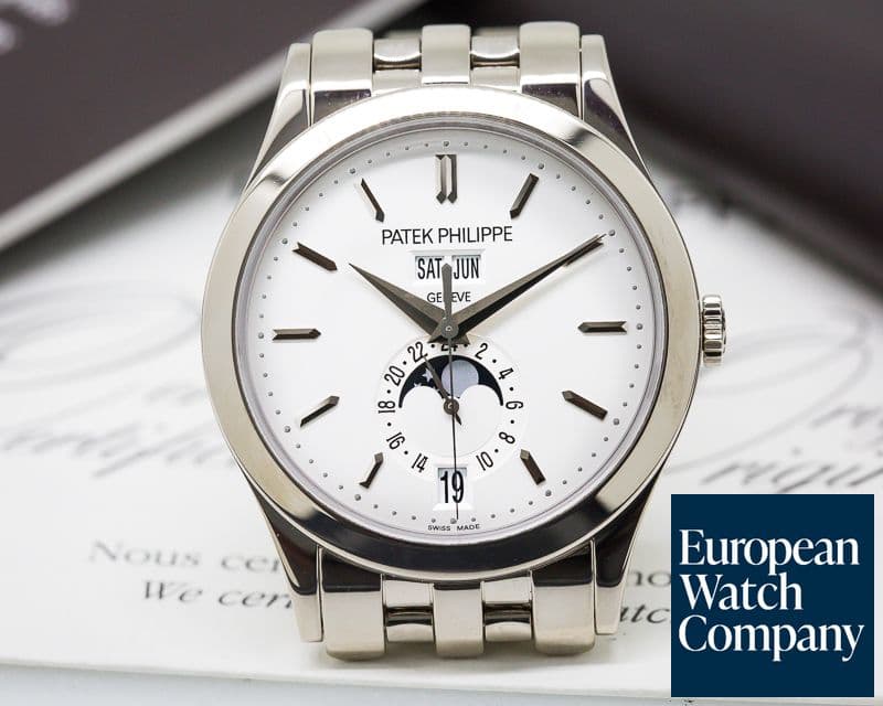 Image of Patek Philippe Annual Calendar Silver Dial 18K White Gold / Bracelet