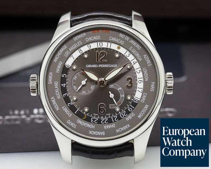Image of Girard Perregaux World Time WW.TC NYC Edition Gray Dial SS
