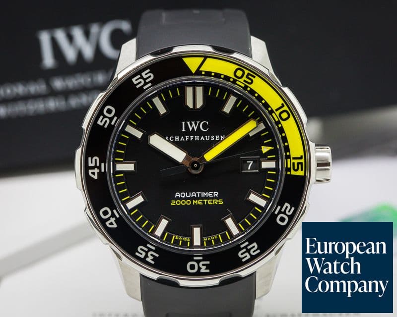 Image of IWC Aquatimer 2000 Black Dial SS / Rubber