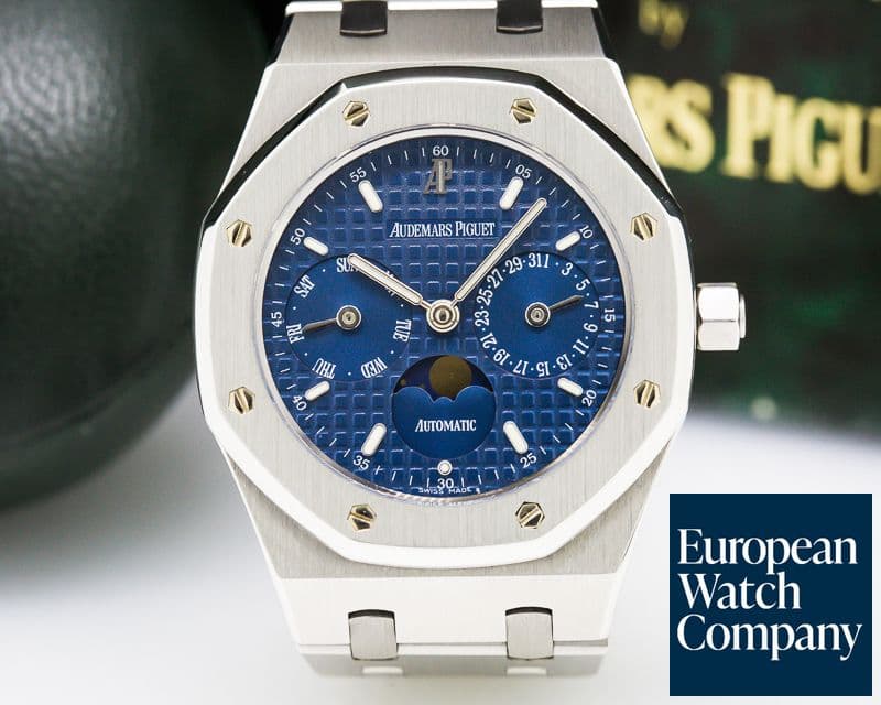 Image of Audemars Piguet Royal Oak Day Date Moon SS Blue Dial
