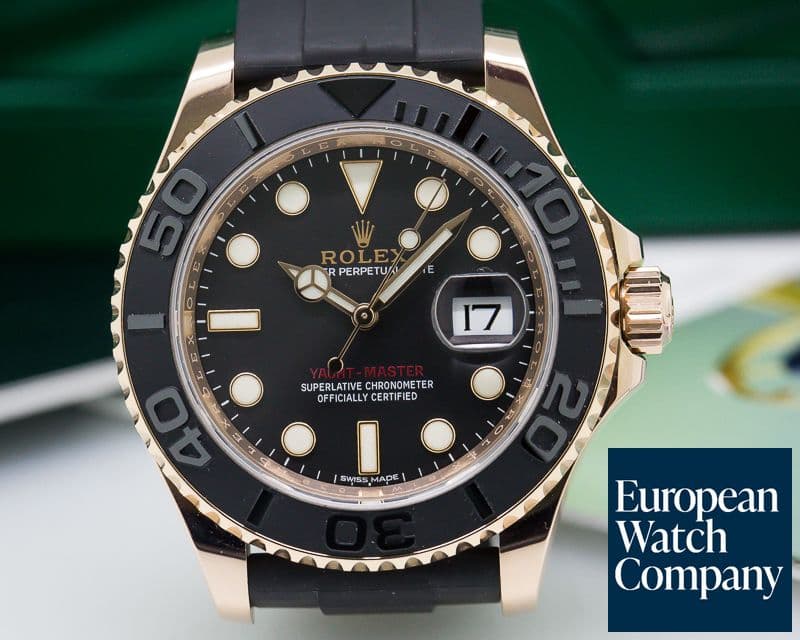 Image of Rolex Yacht Master 18K Rose Gold / Rubber UNWORN