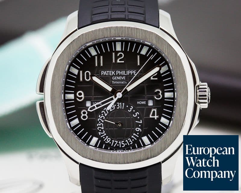 Image of Patek Philippe Aquanaut Travel Time SS / Rubber TIFFANY DIAL 