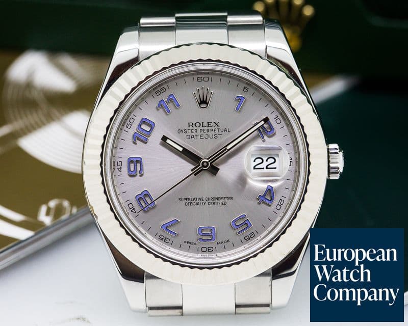 Image of Rolex Datejust II Silver Dial Blue Arabic SS
