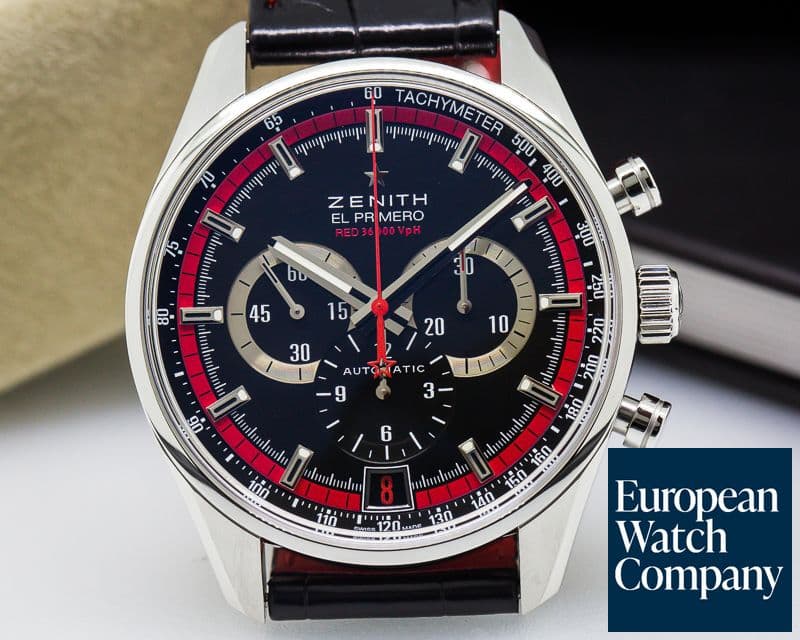 Image of Zenith El Primero Chronograph Black / Red Dial 
