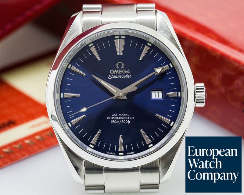 Image of Omega Aqua Terra Large Size SS Blue Dial 