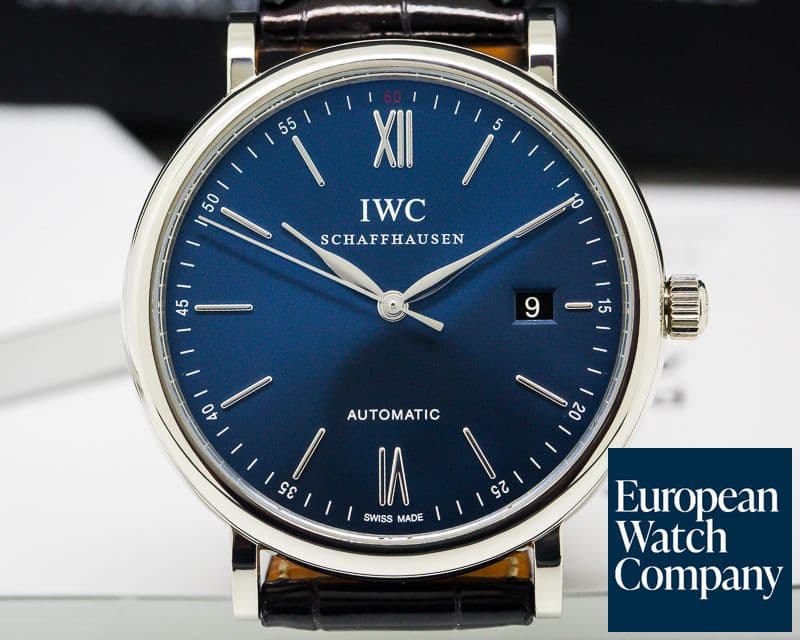 Image of IWC Portofino Automatic 18K White Gold/Blue Dial Limited Edition
