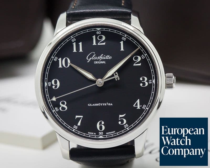 Image of Glashutte Original Senator Excellence SS Black Dial 