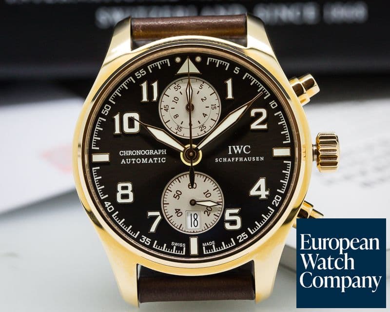 Image of IWC Pilots Chronograph Edition Antoine de Saint Exupery 18K Rose Gold