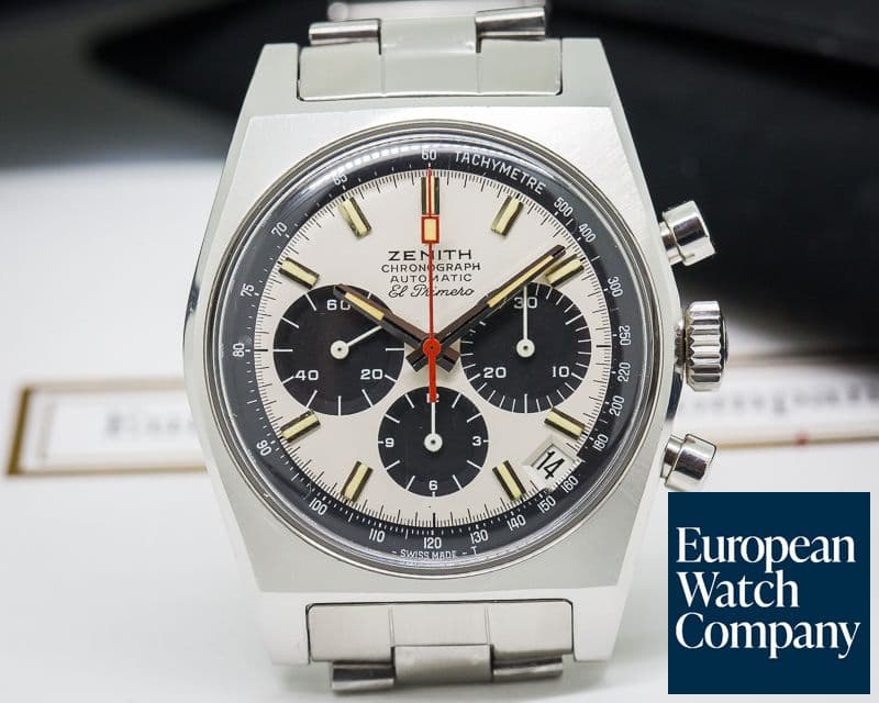 Image of Zenith Vintage El Primero Panda SS / GF Ladder Bracelet  