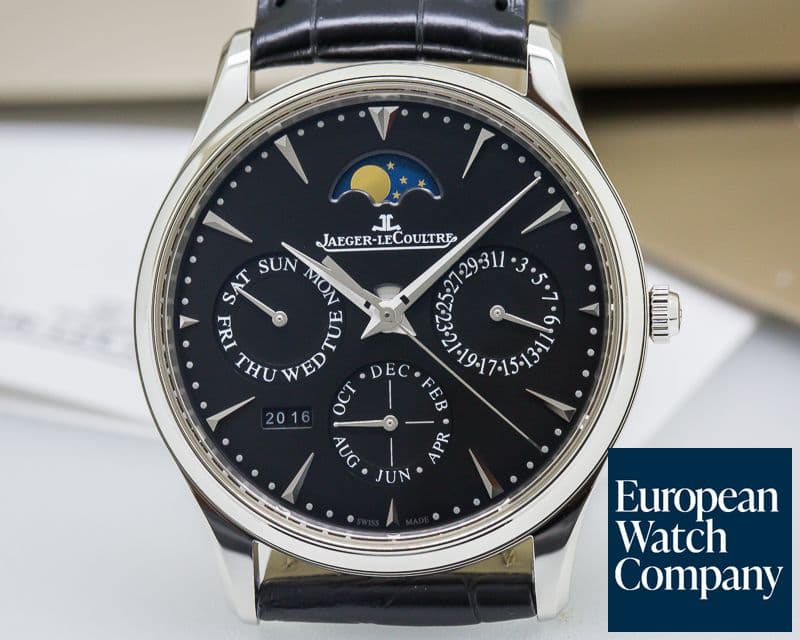 Image of Jaeger LeCoultre Master Ultra Thin Perpetual Calendar SS Black Dial UNWORN