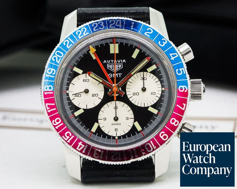 Image of Heuer Vintage Autavia GMT "Pepsi Bezel" Chronograph SS