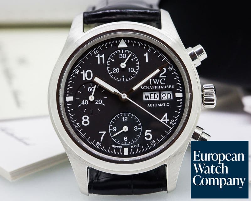 Image of IWC Pilot Chronograph SS Black Dial