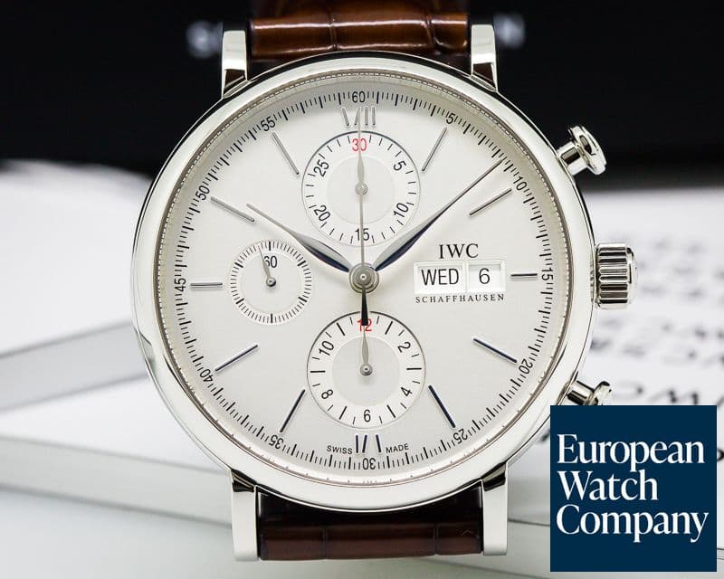 Image of IWC Portofino Chronograph SS Silver Dial 