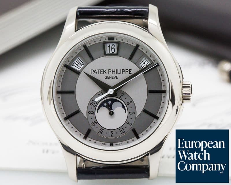 Image of Patek Philippe Annual Calendar Silver Dial 18K White Gold 

