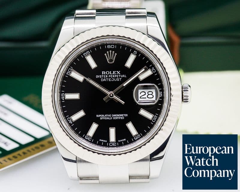 Image of Rolex Datejust II White Stick Black Dial SS  