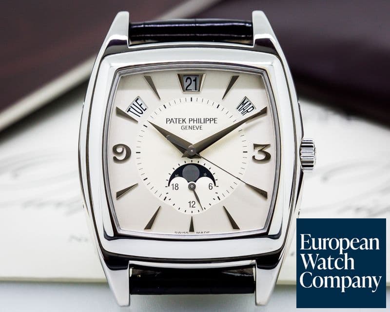 Image of Patek Philippe Gondolo Calendario 18K White Gold Silver Dial 