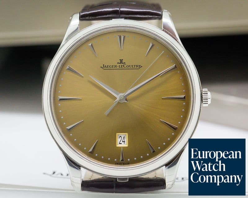 Image of Jaeger LeCoultre Master Ultra Thin Date Champagne Dial SS UNWORN