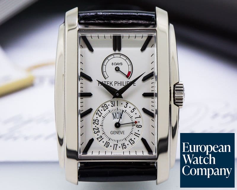 Image of Patek Philippe Gondolo 8 Day Manual Wind White Dial 18K White Gold UNWORN