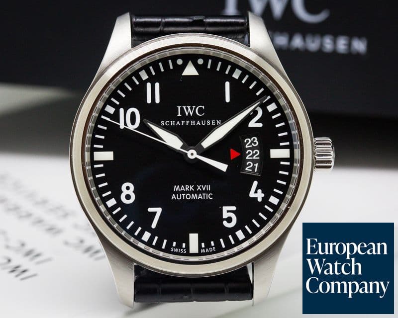 Image of IWC Mark XVII Black Dial SS / Alligator UNWORN