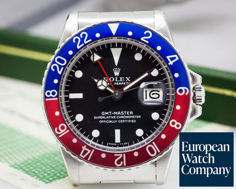 Image of Rolex Vintage GMT Master 1675 "Pepsi Bezel" FULL SET SS  