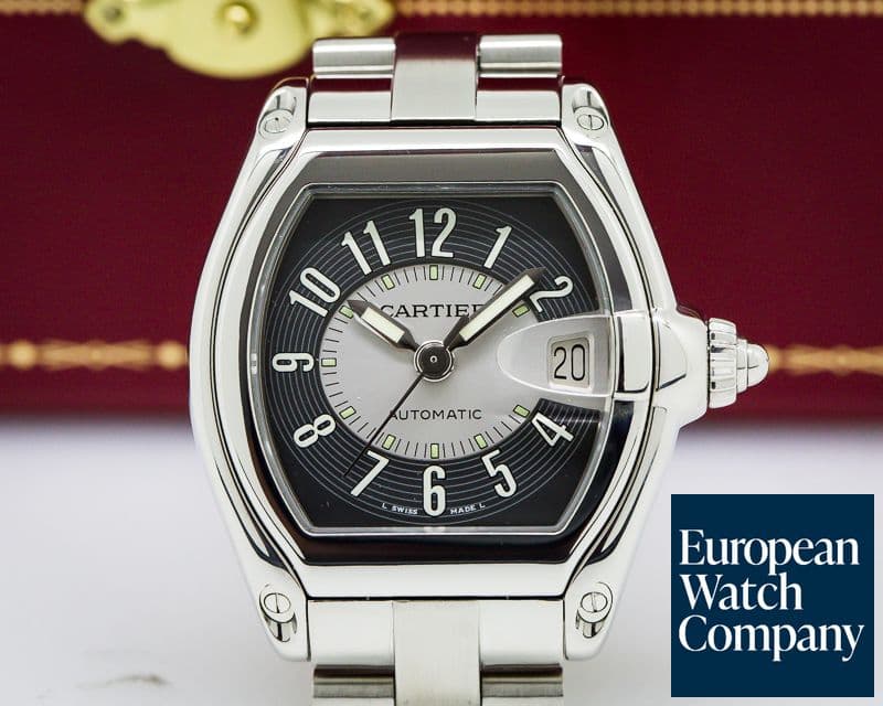 Image of Cartier Roadster Black & Silver Arabic Dial SS / SS