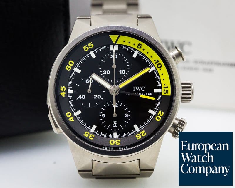 Image of IWC Aquatimer Split Minute Chrono Titanium Black Dial 
