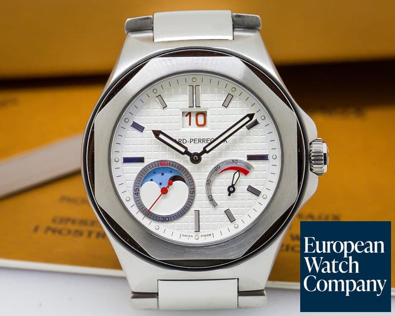 Image of Girard Perregaux Laureato EVO Power Reserve Moon SS White Dial