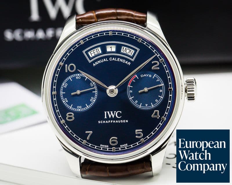 Image of IWC Portuguese Annual Calendar SS Blue Dial
