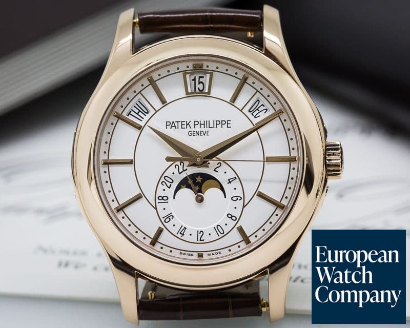 Image of Patek Philippe Annual Calendar Silver Dial 18K Rose Gold 

