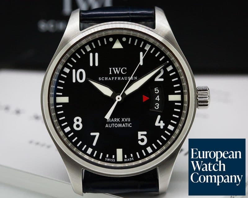 Image of IWC Mark XVII Black Dial SS / Alligator 