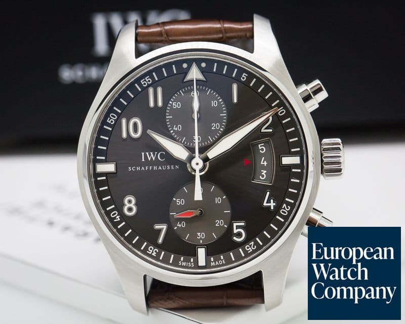 Image of IWC Pilot Spitfire Chronograph SS Grey Dial 