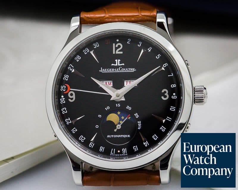 Image of Jaeger-LeCoultre Master Moon SS Black Dial 