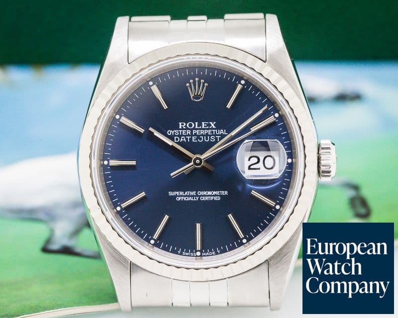 Image of Rolex Datejust Blue Stick Dial SS / SS
