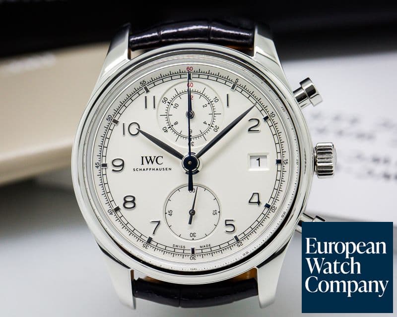 Image of IWC Portuguese Chronograph Classic SS / Silver Dial 