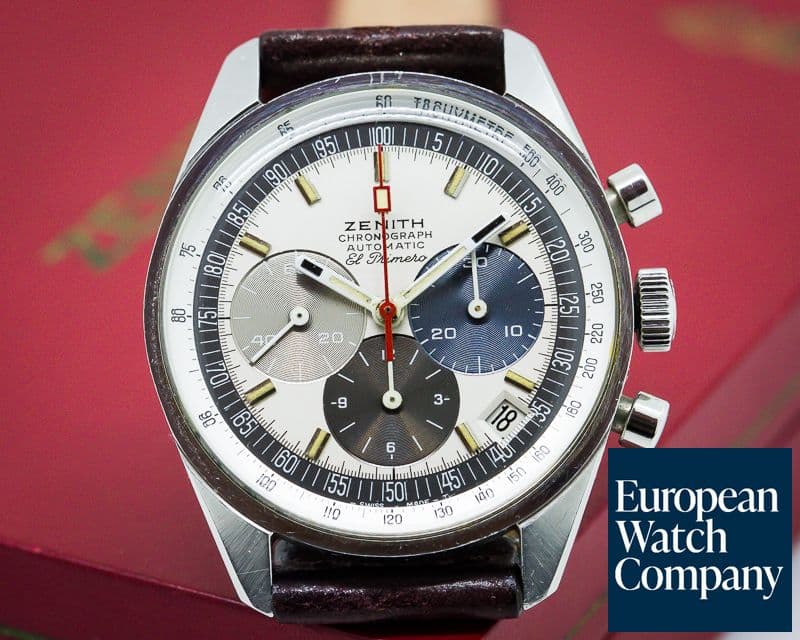 Image of Zenith A386 Vintage El Primero Tri Color RARE SS Circa 1969