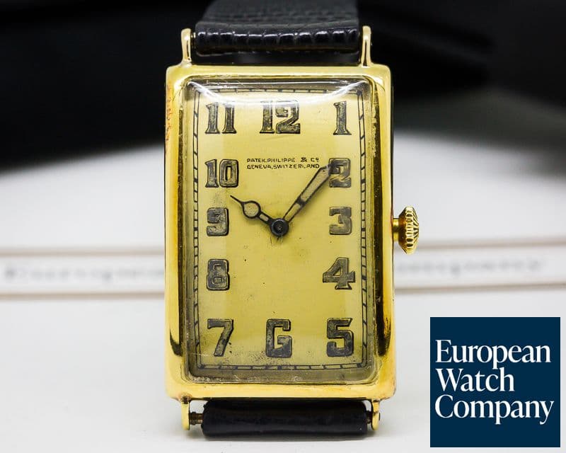 Image of Patek Philippe Vintage Gondolo Tarnished 18K Yellow Circa 1924 RARE