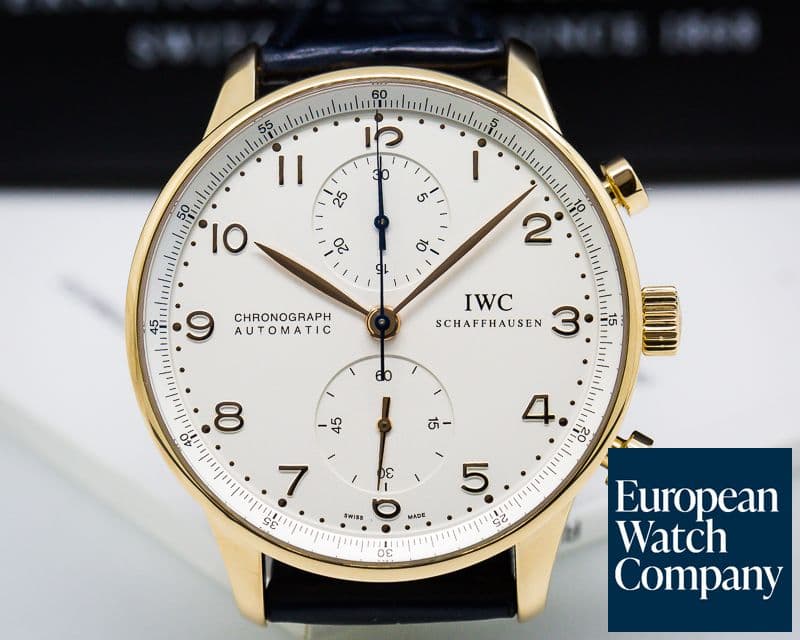 Image of IWC Portuguese Chronograph 18K Rose Gold / Silver Dial  