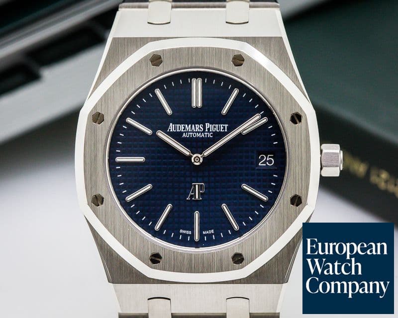 Image of Audemars Piguet Royal Oak Extra Thin Blue Dial SS