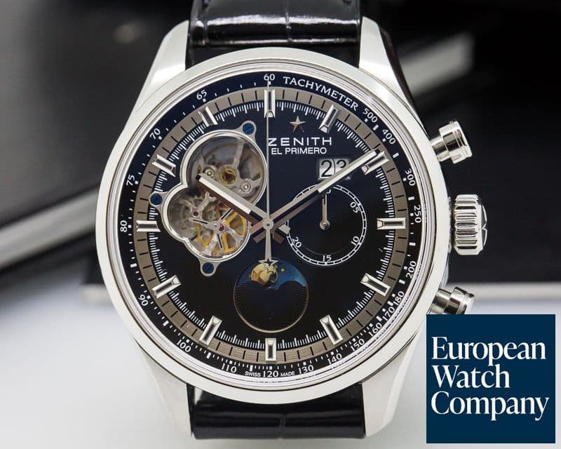 Image of Zenith El Primero Chronomaster Open Grande Date SS / Leather